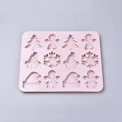 Moldes de silicona de grado alimenticio con tema navideño&nbsp;DIY-F047-01