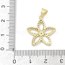 Pendentifs avec zircon cubiques à micro-pavés en laiton&nbsp;KK-D317-134G