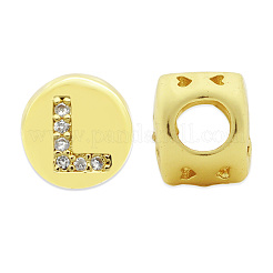 Messing Micro Pave klare Zirkonia Perlen&nbsp;KK-T030-LA843-LX3
