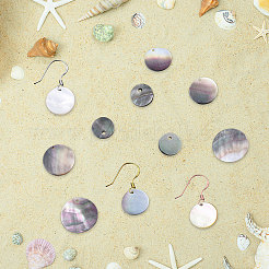 40 шт. 4 стильных черных подвески-ракушки для губ&nbsp;SSHEL-SC0001-15