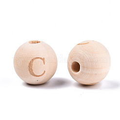 Perle europee di legno naturale non finito&nbsp;WOOD-S045-143A-01C