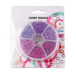 Цветы 6 алюминиевая проволока открыты кольца прыжок&nbsp;ALUM-JP0001-01C