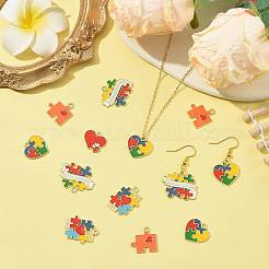 30шт 5 стиля подвески из сплава с эмалью&nbsp;ENAM-FS0004-30