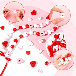 320 шт. Бусины из натурального дерева WOOD-GA0001-43