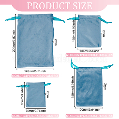 24 шт. 24 стиля бархатные сумки-мешки для украшений на шнурке TP-BC0001-09