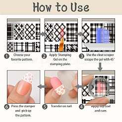 Nailart-Bildvorlagen aus Kunststoff&nbsp;AJEW-UN0002-49C