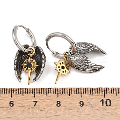 Серьги-кольца из хирургической нержавеющей стали 316&nbsp;EJEW-C160-12AS-02