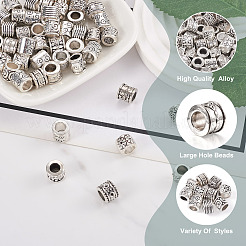 100 шт. 10 бусины в тибетском стиле европейские FIND-KS0001-17