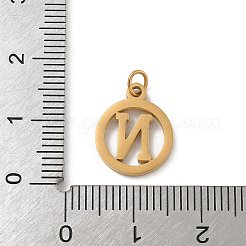 304 Edelstahl-Anhänger mit Biegering&nbsp;STAS-R001-02G-N