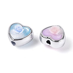 Подвески в виде сердца и цветов из смолы и ccb&nbsp;CCB-T013-01M