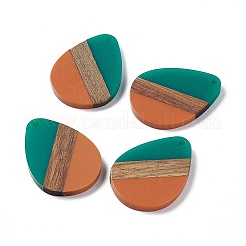 Подвески из непрозрачной смолы и ореха&nbsp;RESI-M027-04E