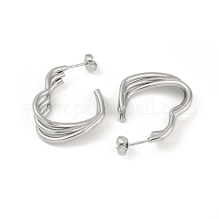 201 серьги-гвоздики из нержавеющей стали для женщин EJEW-F345-12P