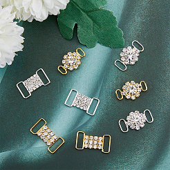 8 шт. 4 стиля латунные подвески-коннекторы со стразами&nbsp;KK-HY0003-35
