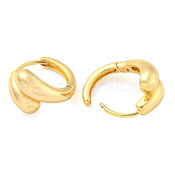 Серьги-кольца из латуни для женщин EJEW-M255-03G