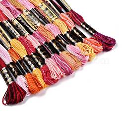 6層ポリエステル刺繍フロス  クロスステッチの糸  秋色シリーズ  ミックスカラー  0.5~1mm  約8.75ヤード（8m）/バンドル  12束/セット&nbsp;OCOR-FZ0001-01R