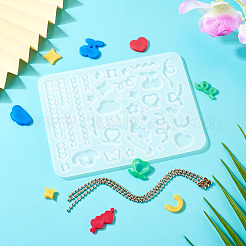 Силиконовые Молды для изготовления подвески в форме сердца и наборы для изготовления железной подвески&nbsp;DIY-TA0011-01