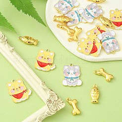 20шт 4 стиля подвески из сплава с эмалью&nbsp;ENAM-CJ0004-48