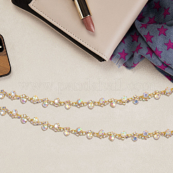 S-образные стеклянные стразы и железные цепочки-чашки DIY-WH20032-25G-02