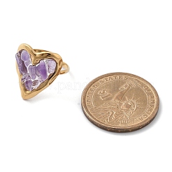 Перстни с натуральным аметистом в форме сердца STAS-Z112-10G-01