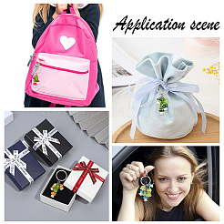 Брелок с подвеской в виде гриба и пластикового листа из смолы KEYC-AB00040