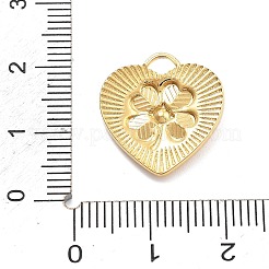304ステンレススチールラインストーンペンダント  PVD真空メッキ  ハート  18KGP本金メッキ  18x17x2.5mm  穴：3x2.5mm&nbsp;STAS-R155-035H-G