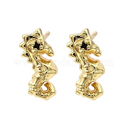 Латунь серьги&nbsp;EJEW-H157-01G-01