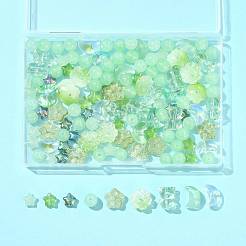 126шт 10 стиля прозрачные стеклянные бусины&nbsp;GLAA-FS0002-37