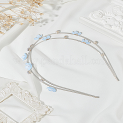 1 шт. резинки для волос из цинкового сплава и АБС-пластика со стразами для женщин и девочек&nbsp;PHAR-LP0003-003B