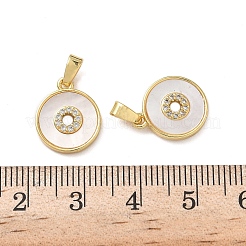 Pendentifs avec zircon cubiques à micro-pavés en laiton&nbsp;KK-P334-26G