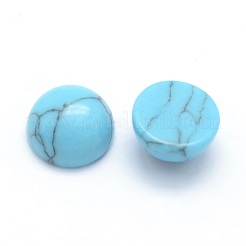 Synthetik Türkiscabochons&nbsp;G-P393-R13-6mm