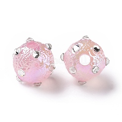 УФ-покрытие Радужные переливающиеся текстурированные акриловые неровные бусины X-OACR-E007-01