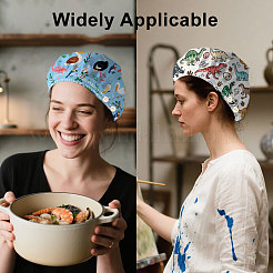 2 шт. 2 стиля хлопковые регулируемые набивные шапки с принтом рабочие кепки для женщин и мужчин&nbsp;AJEW-DR0002-48