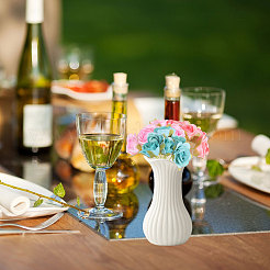 9 шт. 9-х цветная шелковая ткань искусственный цветок розы&nbsp;AJEW-CA0005-11