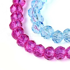 Нить стеклянных бусин прозрачного градиента цвета GLAA-TAC0022-05S-01