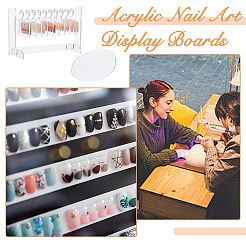 Прозрачная акриловая вешалка для дизайна ногтей MRMJ-WH0086-51