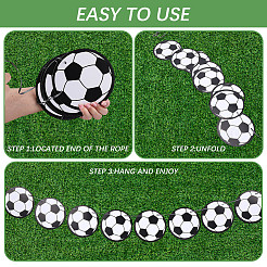 スポーツパーティー装飾紙バナー8枚  サッカー  133x0.5mm&nbsp;AJEW-CN0007-14B