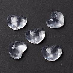 クリア樹脂カボション  ウォーターリップルカボション  ハート  透明  17.5x21.5x8.5mm&nbsp;GGLA-G021-03