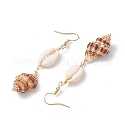 Серьги-подвески в форме ракушки из нержавеющей стали 304 EJEW-JE06265-03