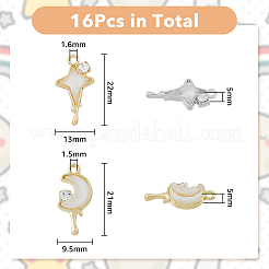 16 шт. 4 стильных подвески из сплава с микропаве из кубического циркония&nbsp;FIND-DC0002-69