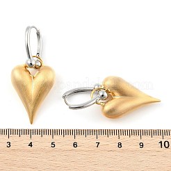 Pendientes de aro de latón de dos tonos para mujer&nbsp;EJEW-U055-20B-G