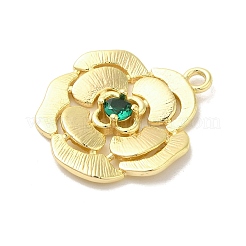 Латунь стекло кулоны KK-Z073-15G-05