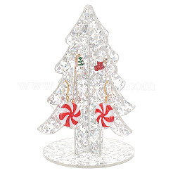 Прозрачные акриловые подставки для сережек с пайетками&nbsp;EDIS-WH0012-40B