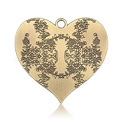 Большие подвески в форме сердца из сплава в тибетском стиле PALLOY-J564-14AB-NR