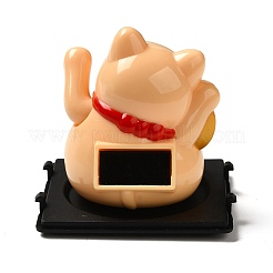 Solarbetriebene japanische Glückskatzenfiguren aus Kunststoff&nbsp;LS-DJEW-K023-01B