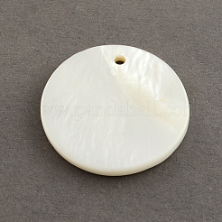 Plats ronds breloques de coquille de mer&nbsp;SSHEL-R025-6mm