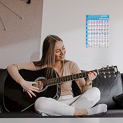 Пластиковые самоклеящиеся этикетки для карт нот на гитаре AJEW-AN0007-32