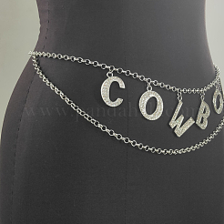 Сплав кристалл горный хрусталь ковбой кисточка тела цепи WG5CCBF-01