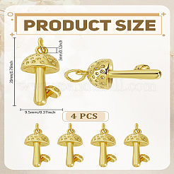 4 pz ciondolo in ottone a tema autunnale&nbsp;KK-LP0004-16