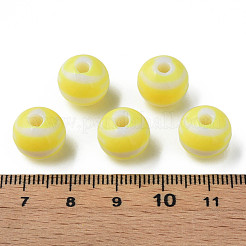 Непрозрачные полосатые акриловые бусины&nbsp;MACR-S373-27A-06