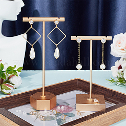 12 шт. 2 стиля плоских круглых и каплевидных сережек-гвоздиков из латуни с кубическим цирконием ZIRC-BC0001-24